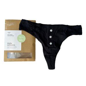 Knix x Ashley Graham Micro Modal Thong Underwear Black ( S )
